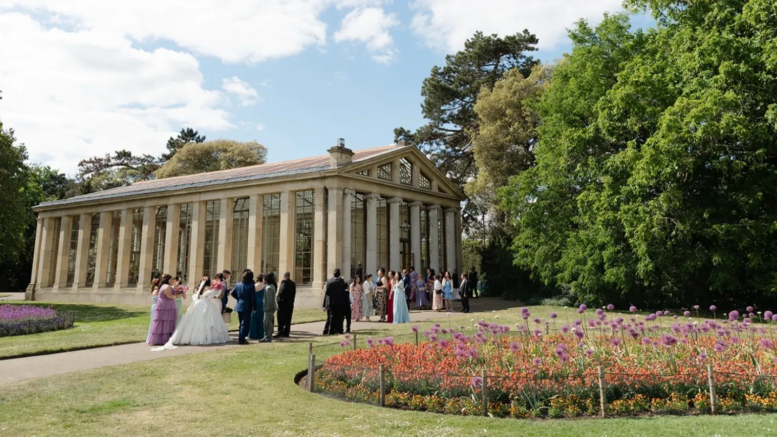 Wedding ceremony at the Nash Conservatory