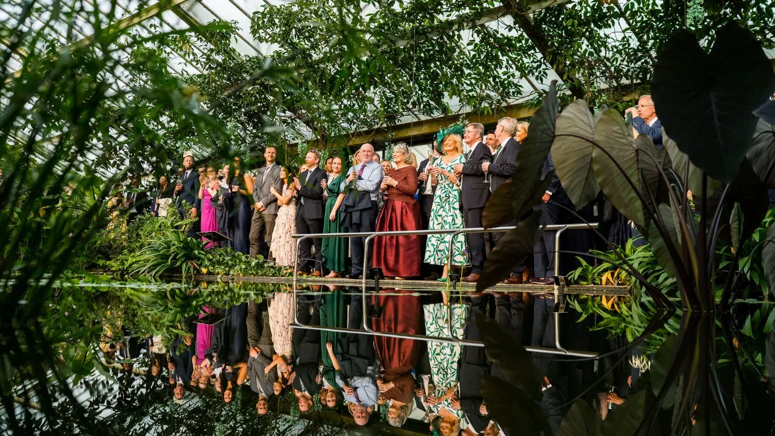 Drinks reception in the Princess of Wales Conservatory
