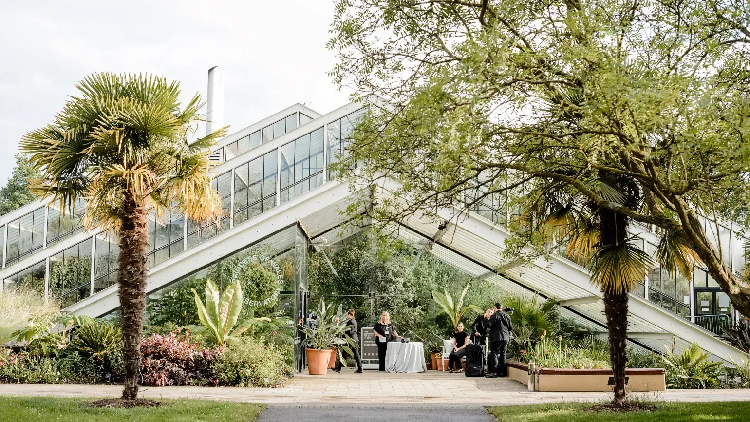 Drinks reception in the Princess of Wales Conservatory