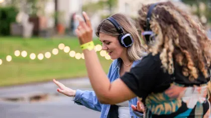Dancers at Silent Disco 