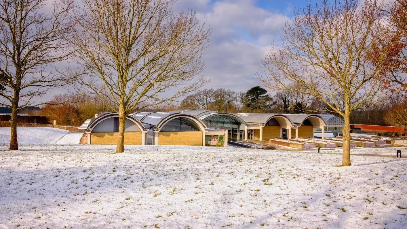 The Millennium Seed Bank blanketed in snow