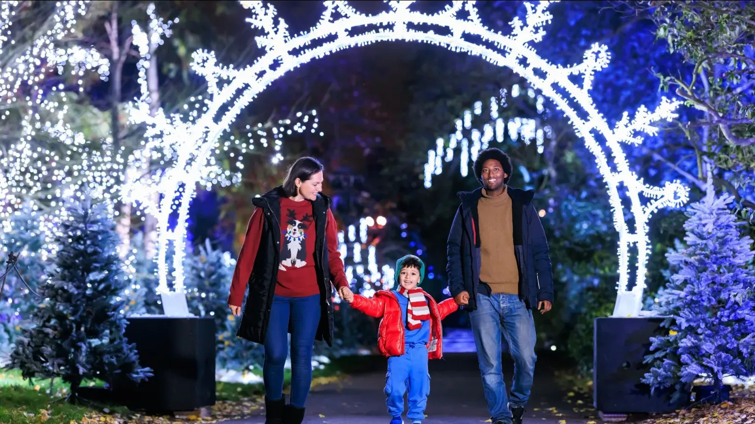 Family at Christmas at Kew 2025
