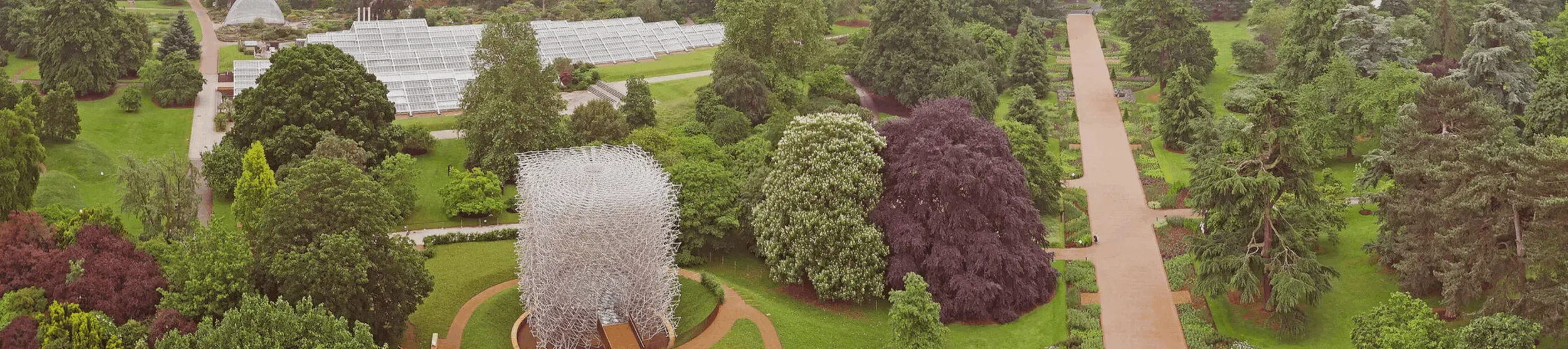 Drone view of Kew Gardens