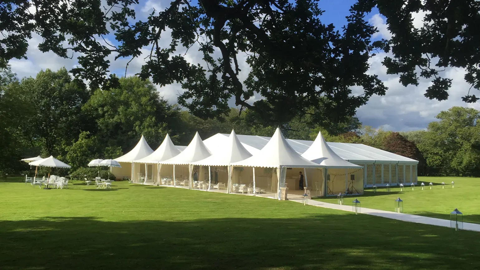A wedding marquee at Wakehurst 