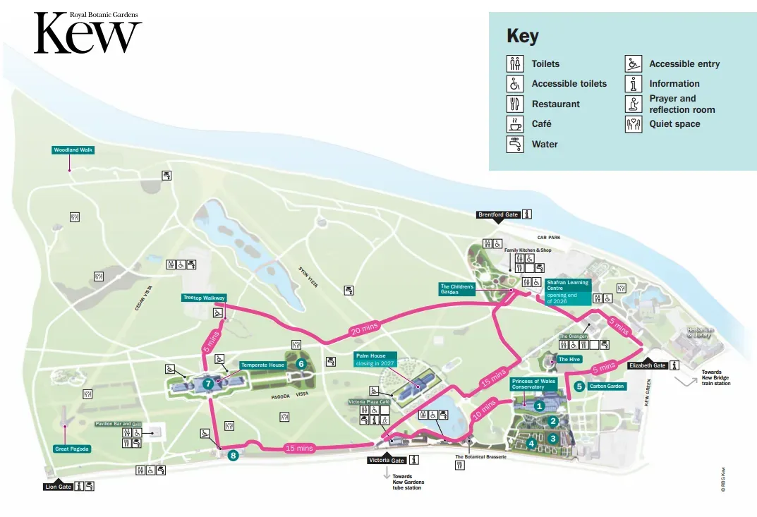 Schools walking times map