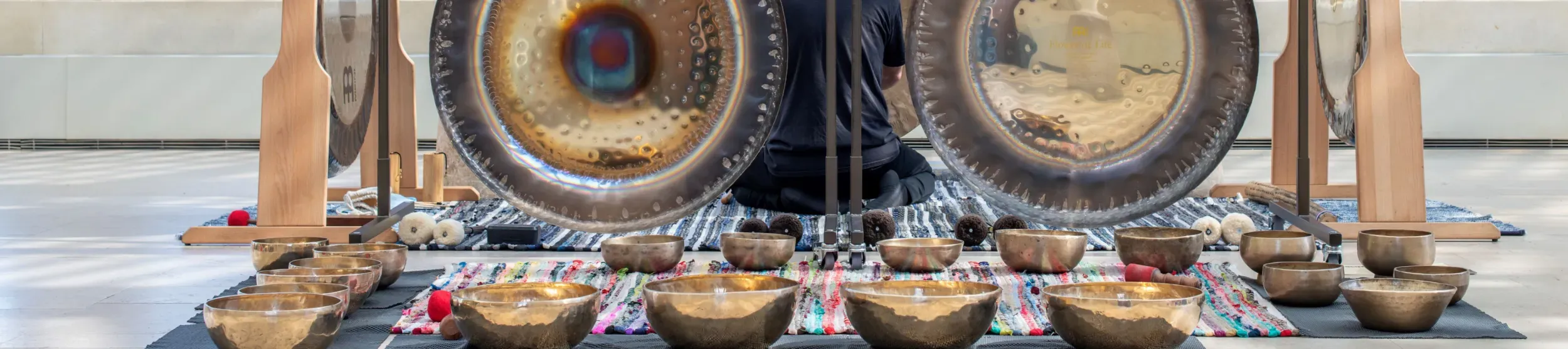 Sound bath taking place in the Nash Conservatory