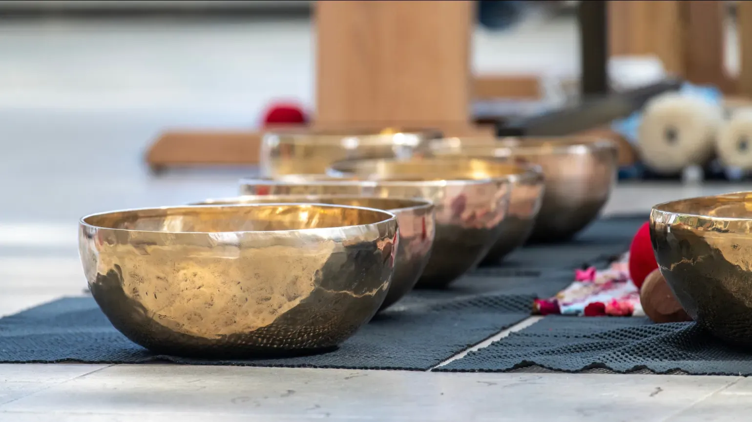 Sound bath taking place in the Nash Conservatory