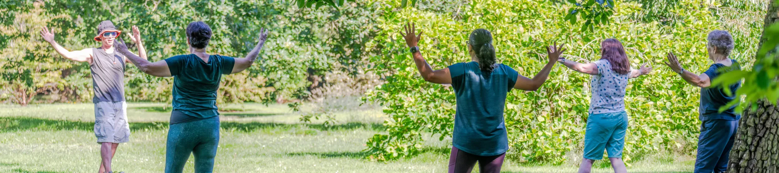Tai Chi in Berberis Dell at Kew Gardens