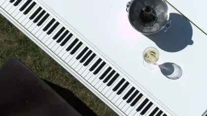 Piano on the lawn